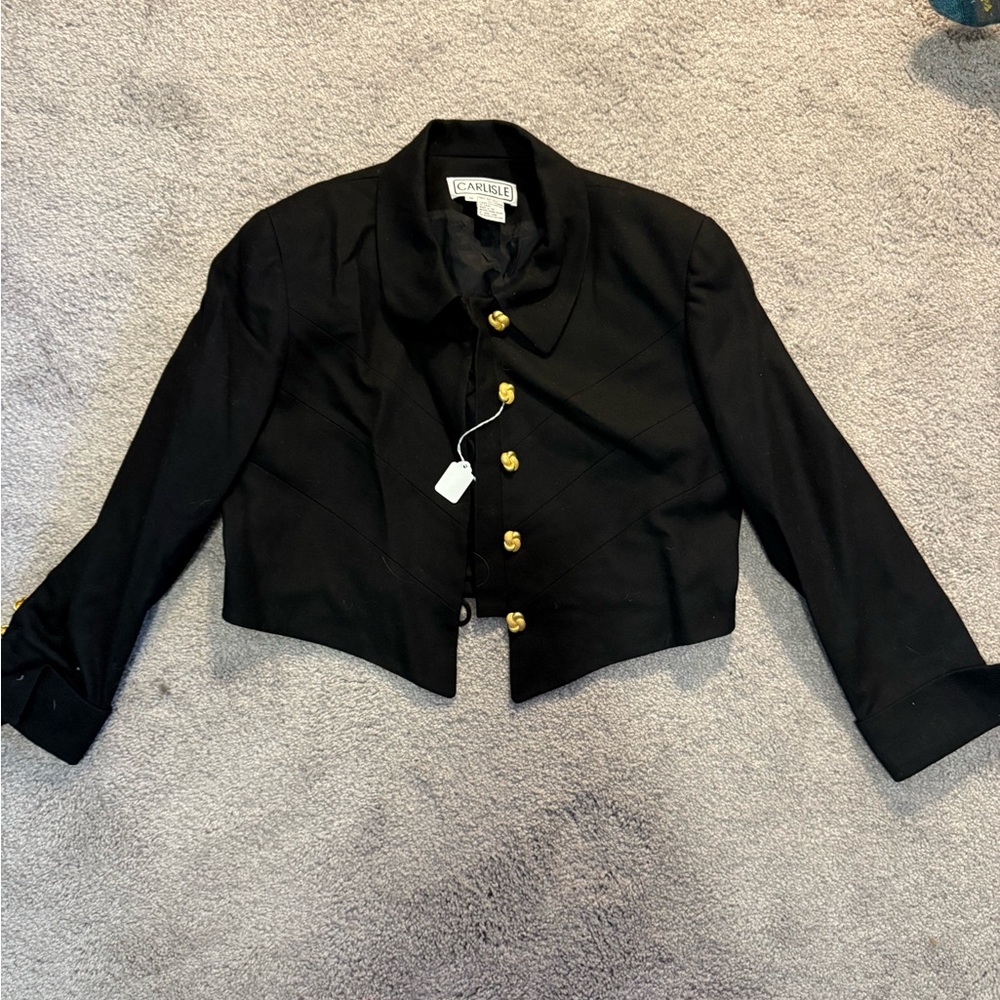 Vintage Carlisle cropped jacket, black 16, can you even?